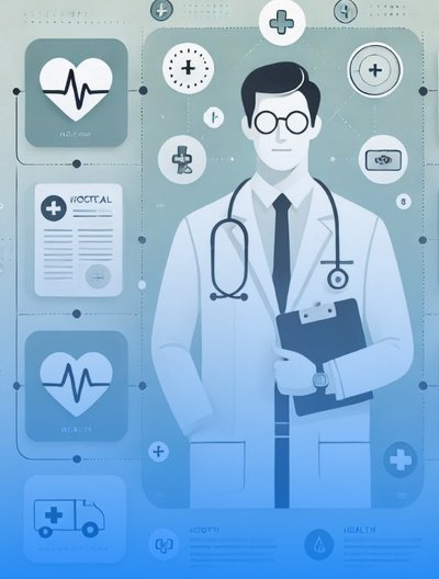 врач в очках инфографика инфографика врач в белом халате